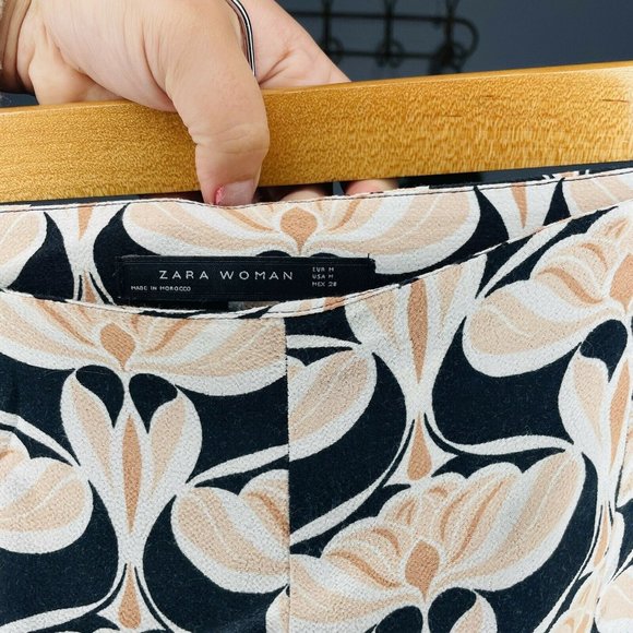 Zara Woman Pink Black High Waisted Shorts Medium - Picture 5 of 6